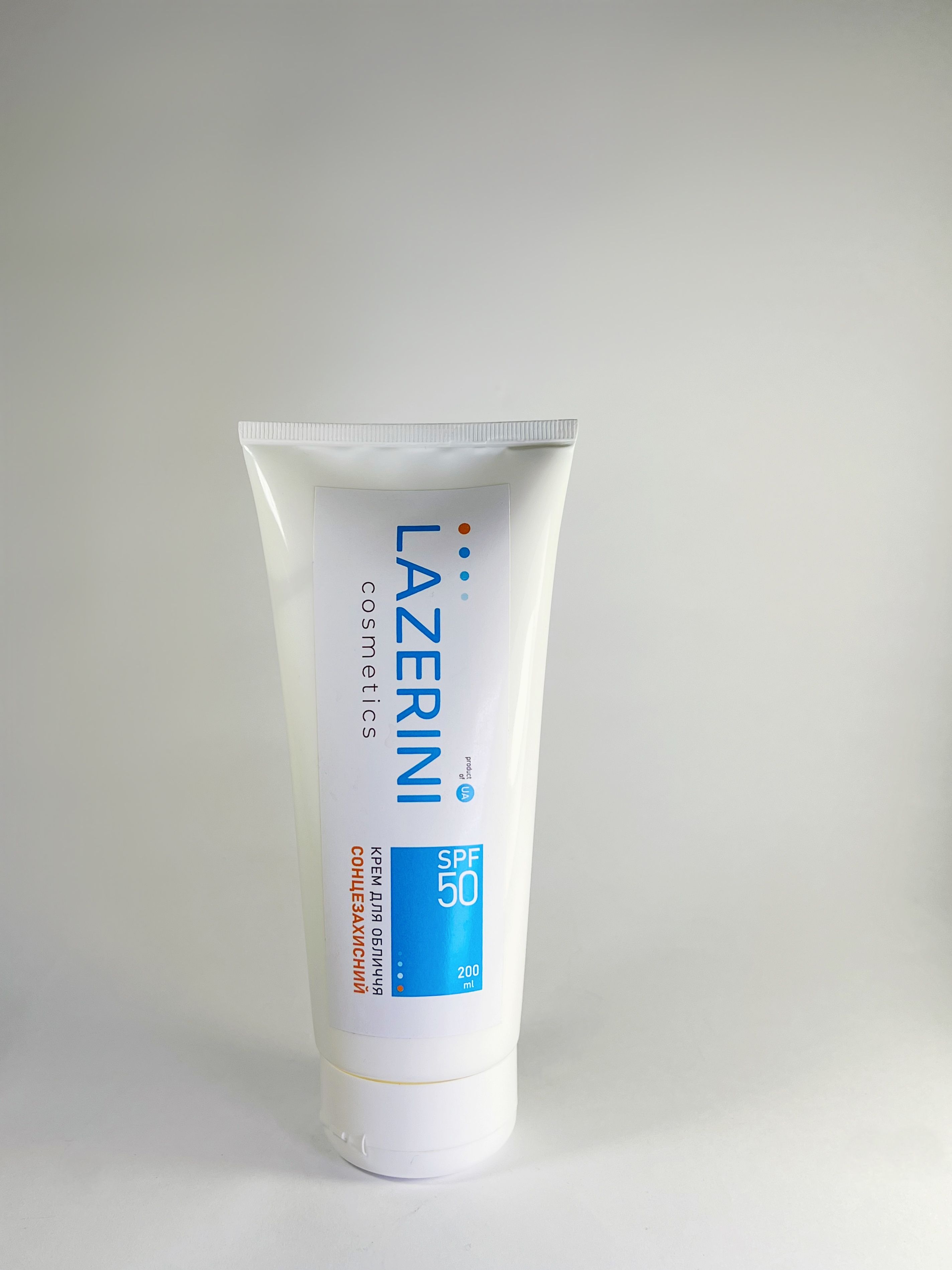 Крем сонцезахистний SPF 50 для обличчя 200 мл LAZERINI COSMETICS